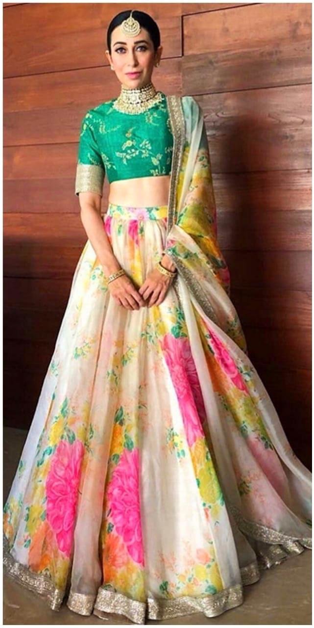 floral sabyasachi lehenga