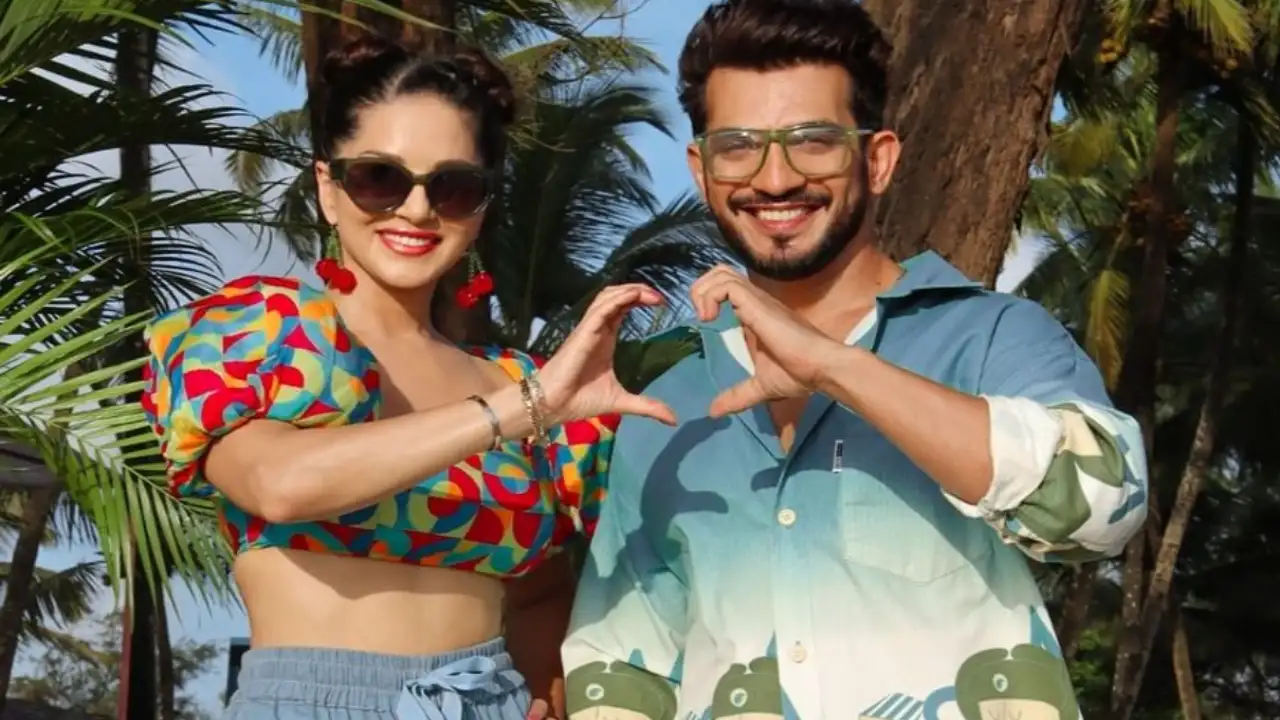Arjun Bijlani and Sunny Leone begin shooting for the new season Pic Credit: MTV India Instagram