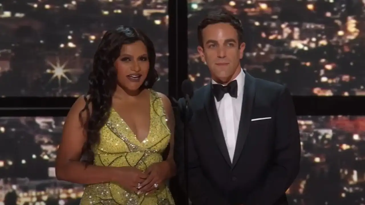 The Office stars Mindy Kaling and B.J. Novak joke about their 'Insanely Complicated' relationship at the Emmy Awards 2022