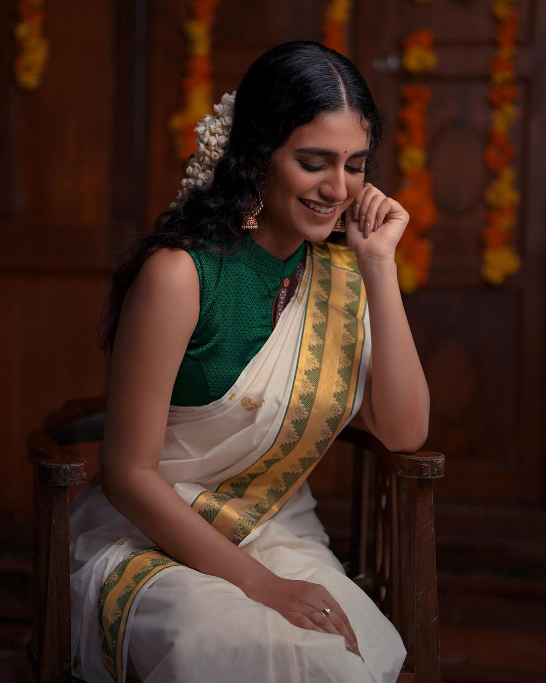 Priya Prakash Varrier a beautiful sight in a six-yards attire
