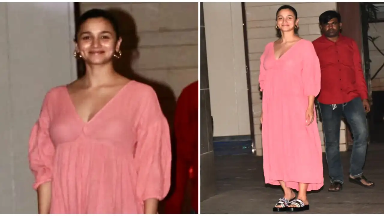 Alia Bhatt glows in a pink Michael Stars tea-length dress perfect for a breezy and glam day; Yay or Nay? 