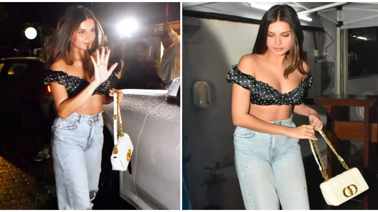 Tara Sutaria's polka dot printed Nef's top and ripped jeans can define glam fashion in a minute; Yay or Nay? 