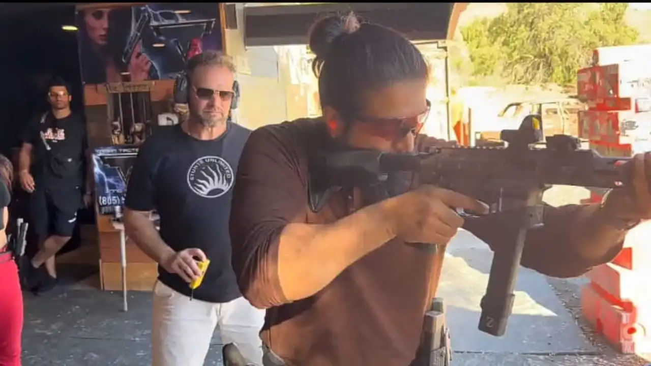 Yash practicing his shooting skills Yash Twitter