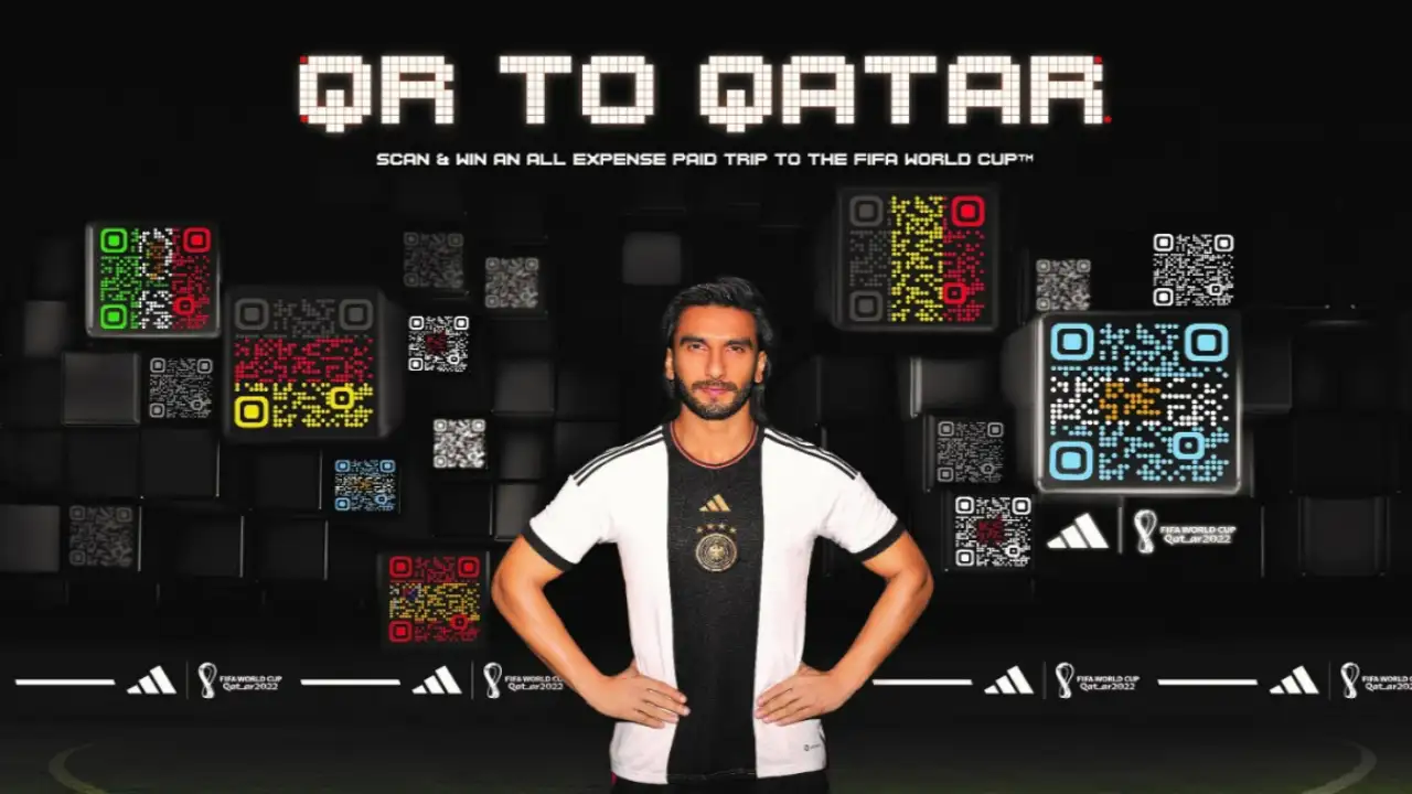 Ranveer Singh in adidas’ new scannable ad film reveals the QR code that can take you to the FIFA World Cup™