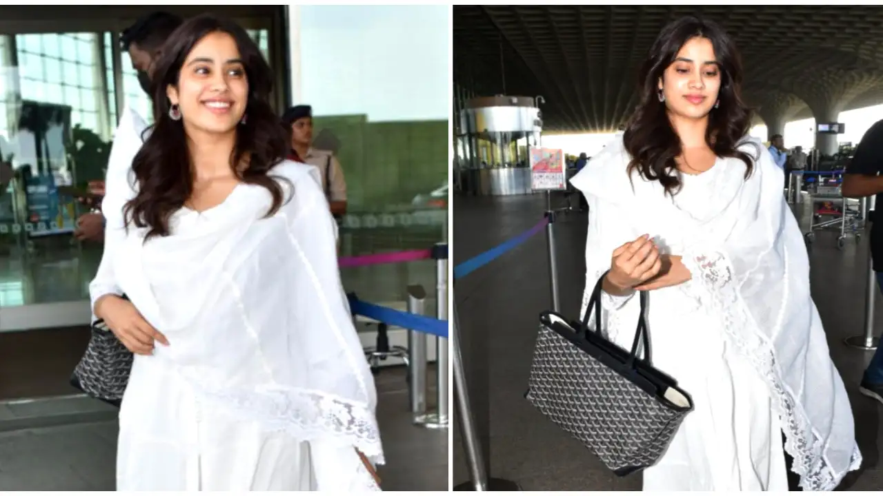 Janhvi Kapoor in a Roze by Saya kurta set proves a pretty and glam festive month is well on our way 