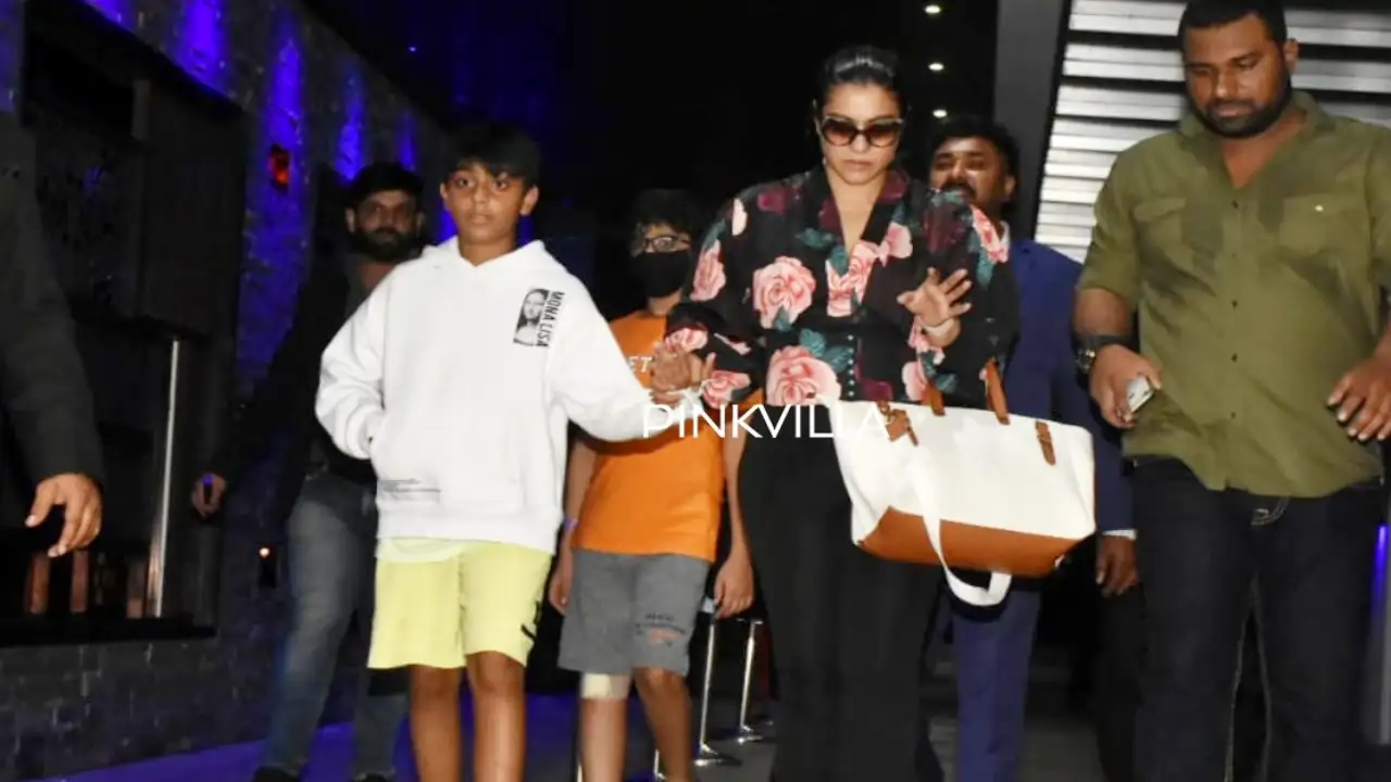 Kajol and Yug make for a stylish mother-son duo as they step out for dinner date; PICS Kajol, Yug Devgan