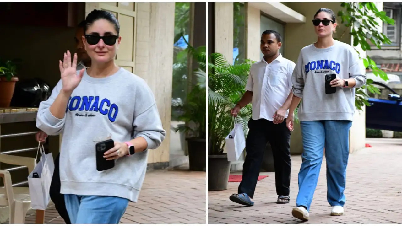 Kareena Kapoor Khan's sweatshirt and jeans combo hints at a comfy-cool style; Yay or Nay? Kareena Kapoor Khan's sweatshirt and jeans combo hints at a comfy-cool style; Yay or Nay?