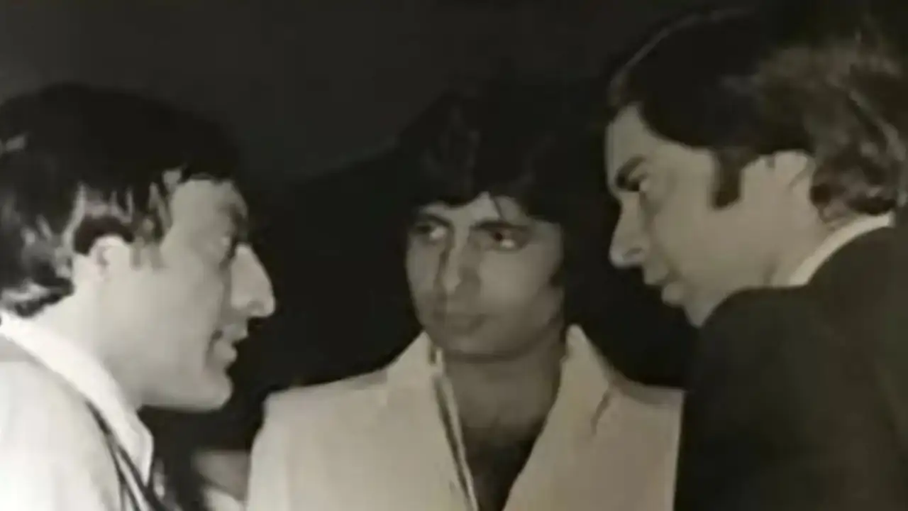 Mansoor Ali Khan, Amitabh Bachchan and Romesh Sharma Mansoor Ali Khan, Amitabh Bachchan and Romesh Sharma