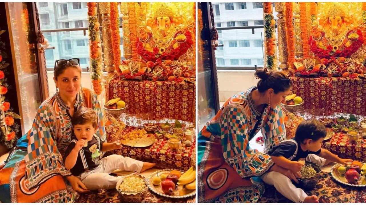 Kareena Kapoor Khan's printed Rajdeep Ranawat tunic set is as festive and fabulous as it can get; Yay or Nay? Kareena Kapoor Khan's printed Rajdeep Ranawat tunic set is as festive and fabulous as it can get; Yay or Nay?
