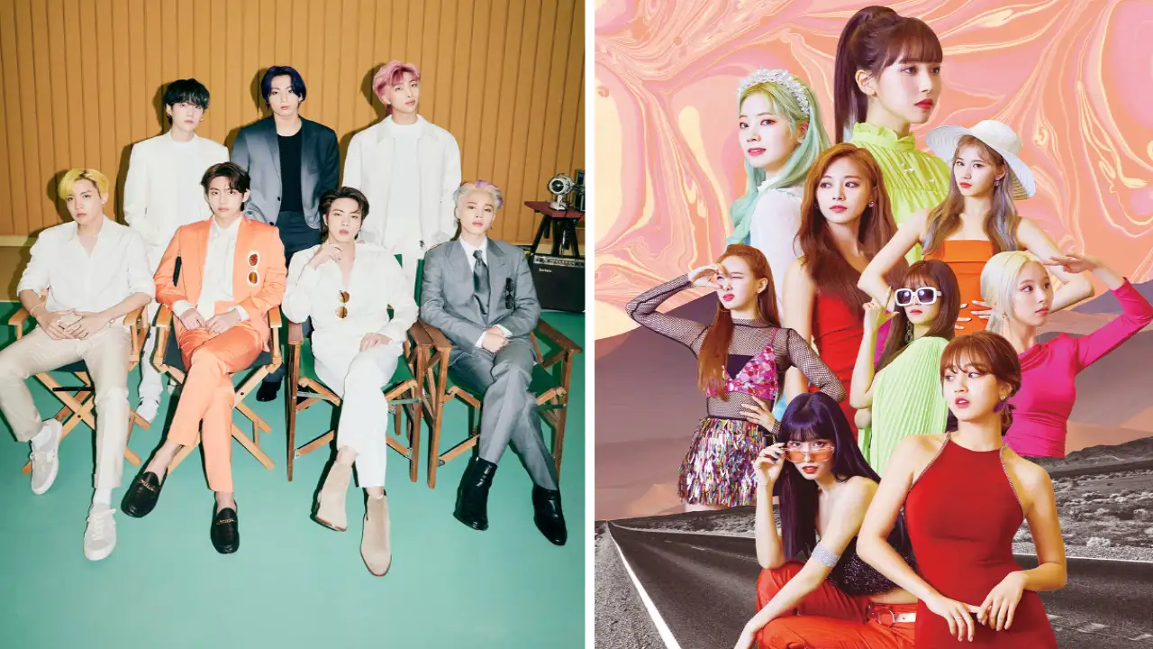 BTS, TWICE; Picture Courtesy: BIGHIT Entertainment, JYP Entertainment BTS, TWICE; Picture Courtesy: BIGHIT Entertainment, JYP Entertainment
