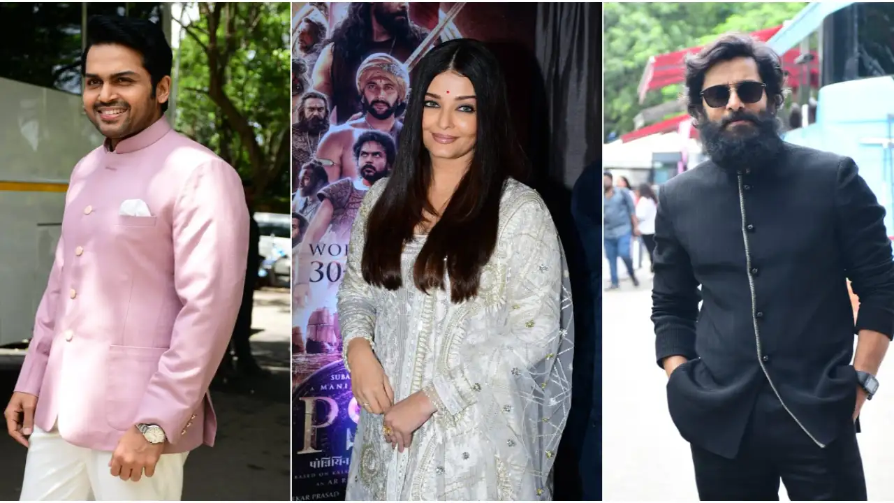 Ponniyin Selvan Mumbai promotions Karthi, Aishwarya Rai, Vikram