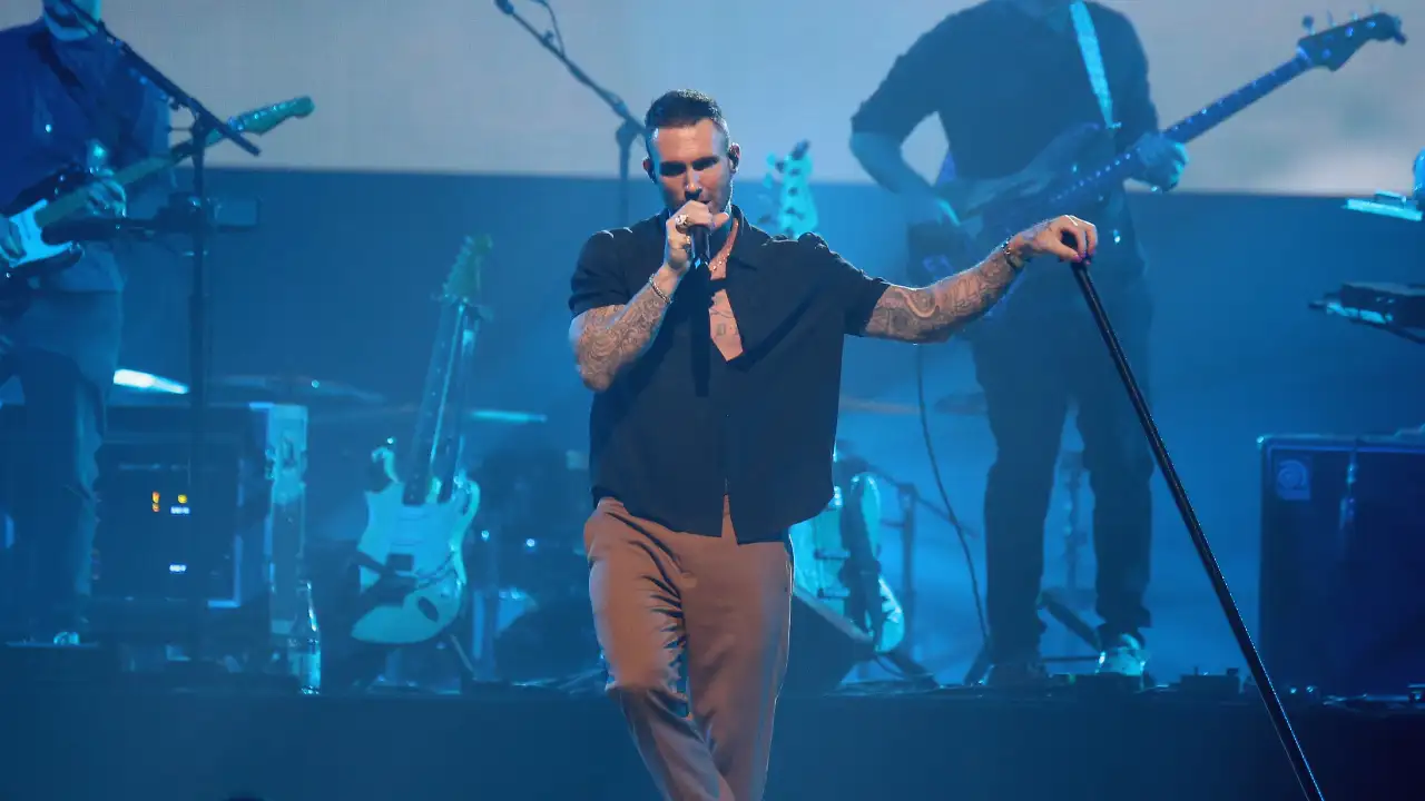 Adam Levine performs at Las Vegas event hosted by Shaquille O’Neal. Adam Levine