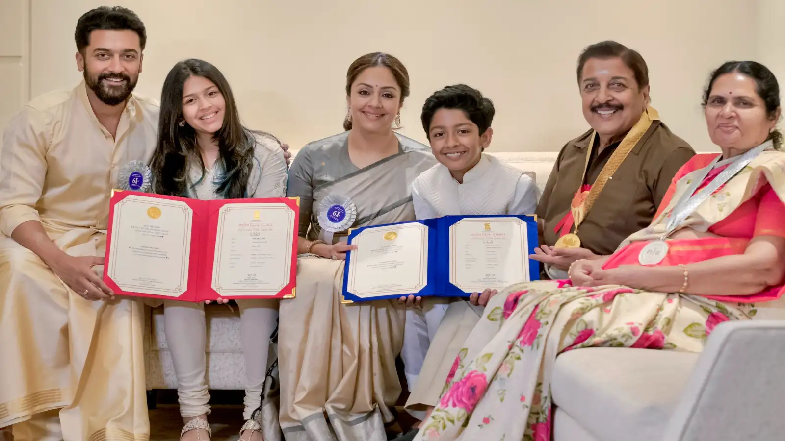 Suriya dedicates National Award to 'Anbana' fans; Shares family ...