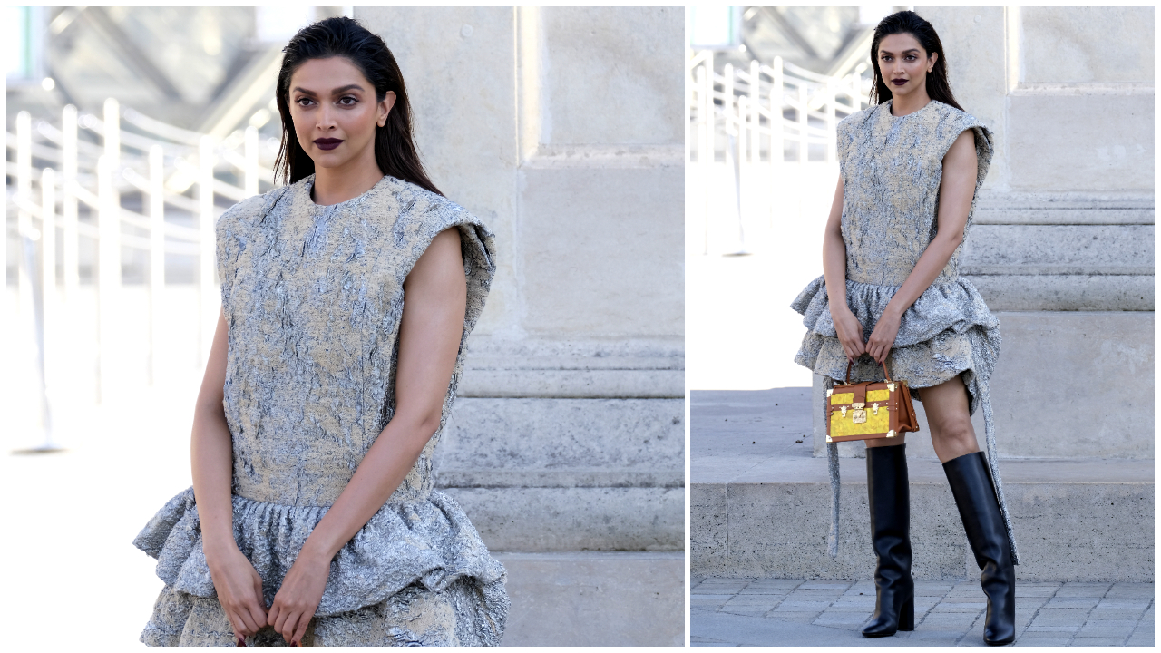 Deepika Padukone slays in goth-inspired glam look at Louis Vuitton's Paris  Fashion Week show - Times of India