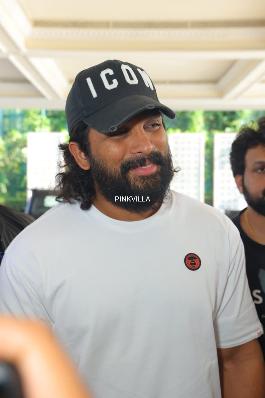 Allu Arjun looks cool in a beard and long hair as he lands in Delhi for an  event; PICS | PINKVILLA