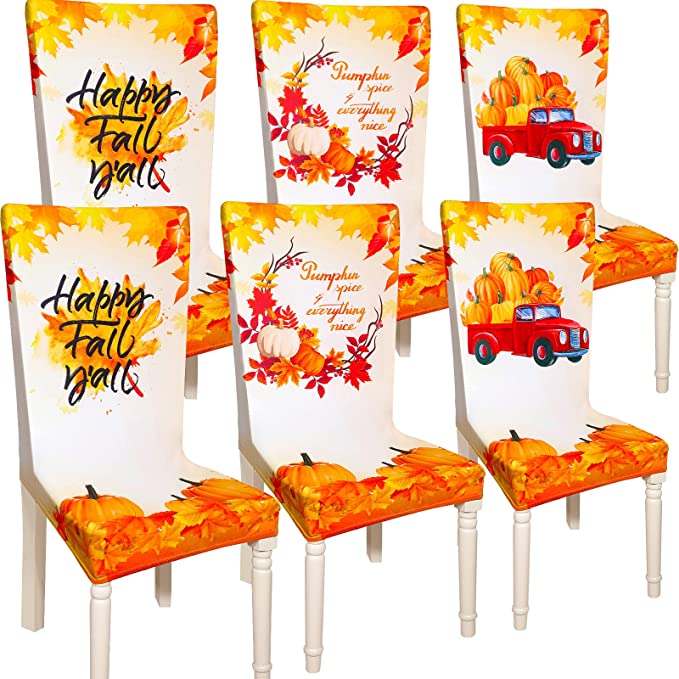 Jecery Thanksgiving Dining Chair Covers