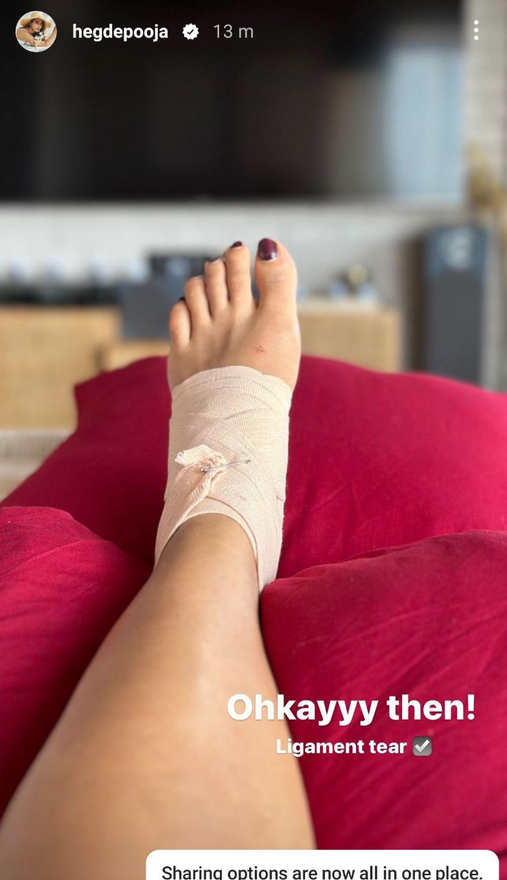 Pooja Hegde suffers Ligament tear