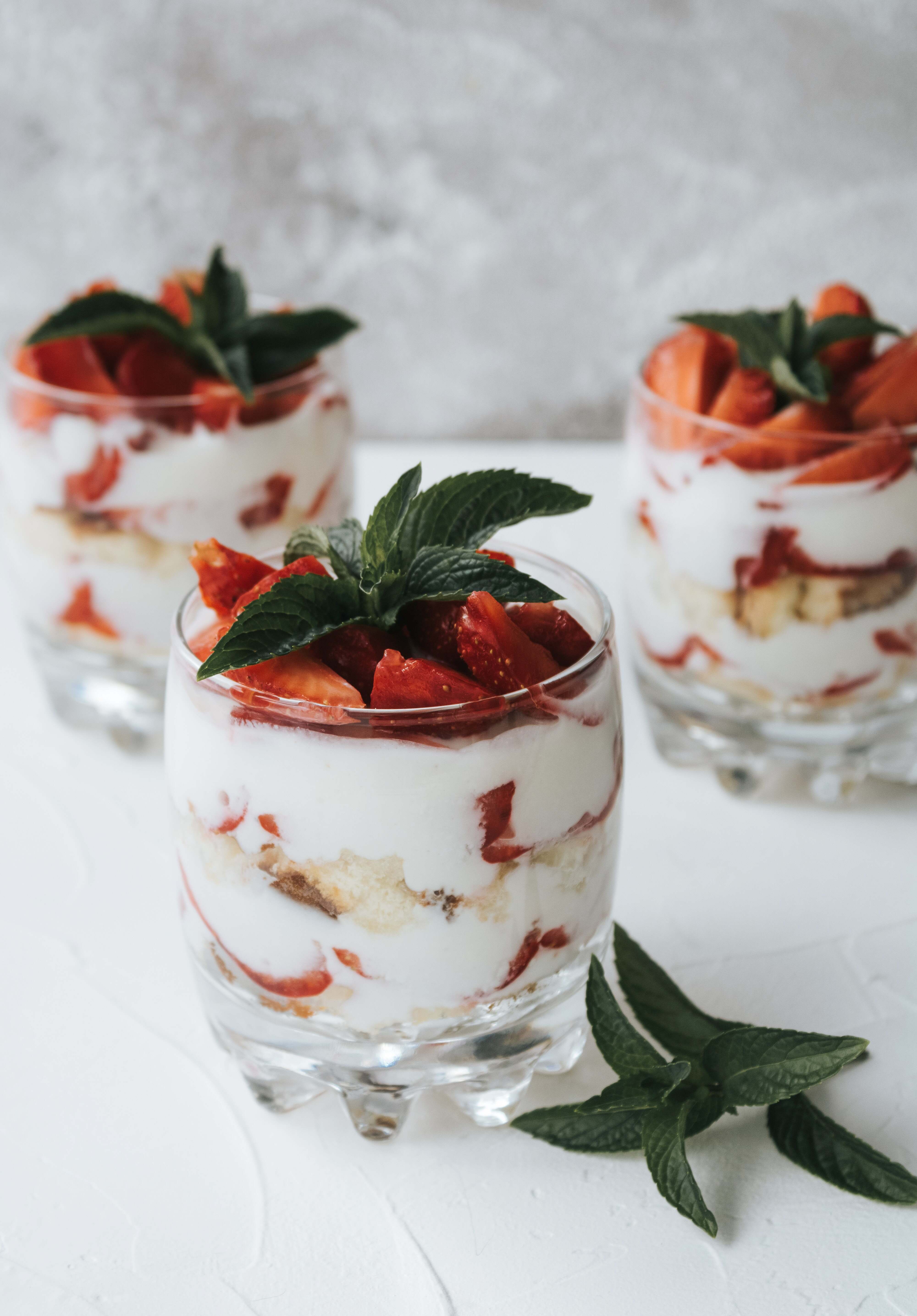 Nutty oats and strawberry parfait