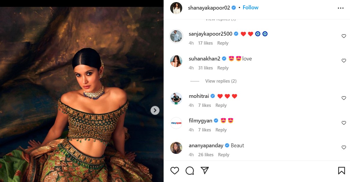 Shanaya Kapoor's Instagram handle