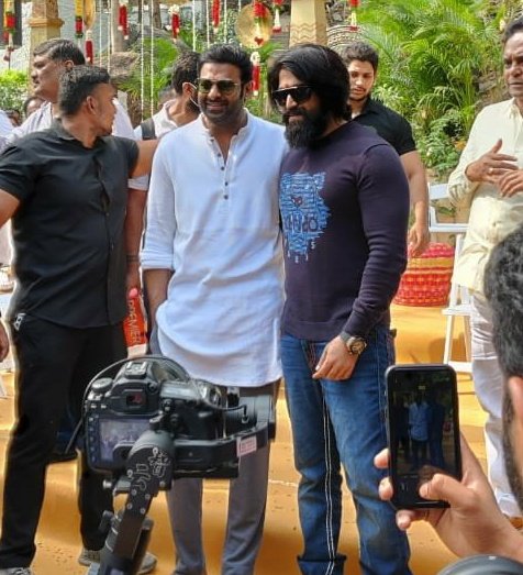 Prabhas and Yash pose from Salaar launch
