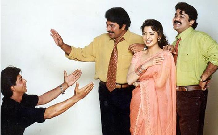  Mammootty and Mohanlal with Shah Rukh Khan from Harikrishnans film