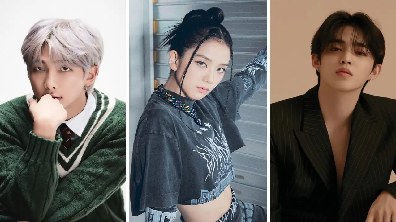 BTS’ RM, BLACKPINK’s Jisoo, SEVENTEEN’s Scoups BTS’ RM, BLACKPINK’s Jisoo, SEVENTEEN’s Scoups; Picture Courtesy: BIGHIT MUSIC, YG Entertainment, Pledis