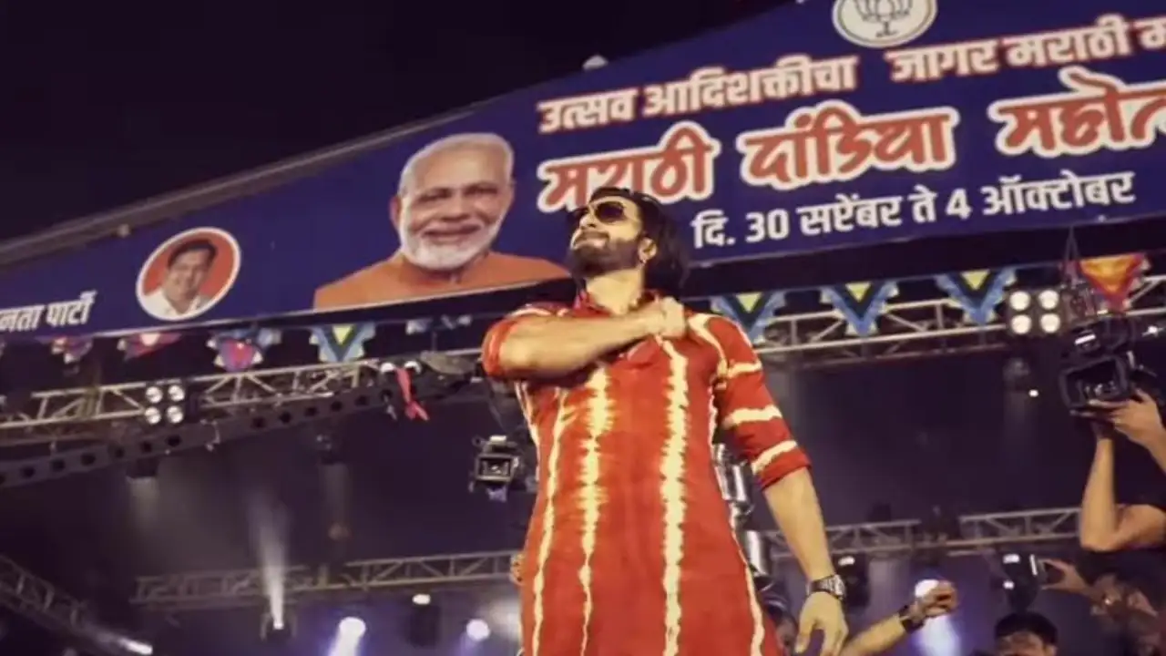 Ranveer Singh lights up Dandiya celebration in the city (Credit: Ranveer Singh Instagram) Ranveer Singh