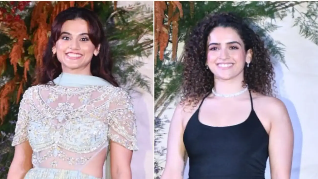 Sanya Malhotra and Taapsee Pannu graced the wedding reception of actors Richa Chadha and Ali Fazal in style. Pinkvilla