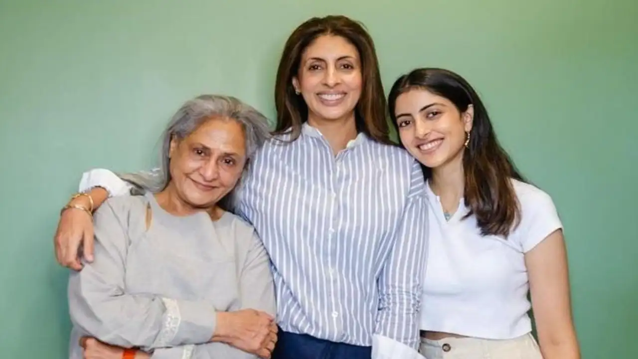 The first guests on Navya's talk show were her mother Shweta Bachchan and grandmother Jaya Bachchan (Credit: Navya Nanda Instagram) Navya Nanda, Jaya Bachchan, Shweta Bachchan