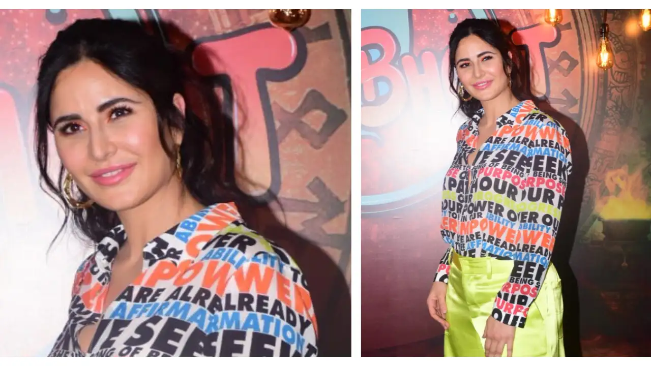 Katrina Kaif in Alice and Olivia outfit makes a cool colorful fashion statement Katrina Kaif in Alice and Olivia outfit