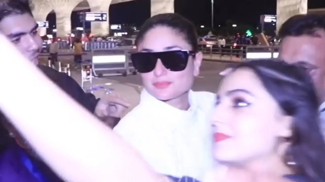 Kareena Kapoor Khan mobbed at airport Kareena Kapoor Khan mobbed at airport