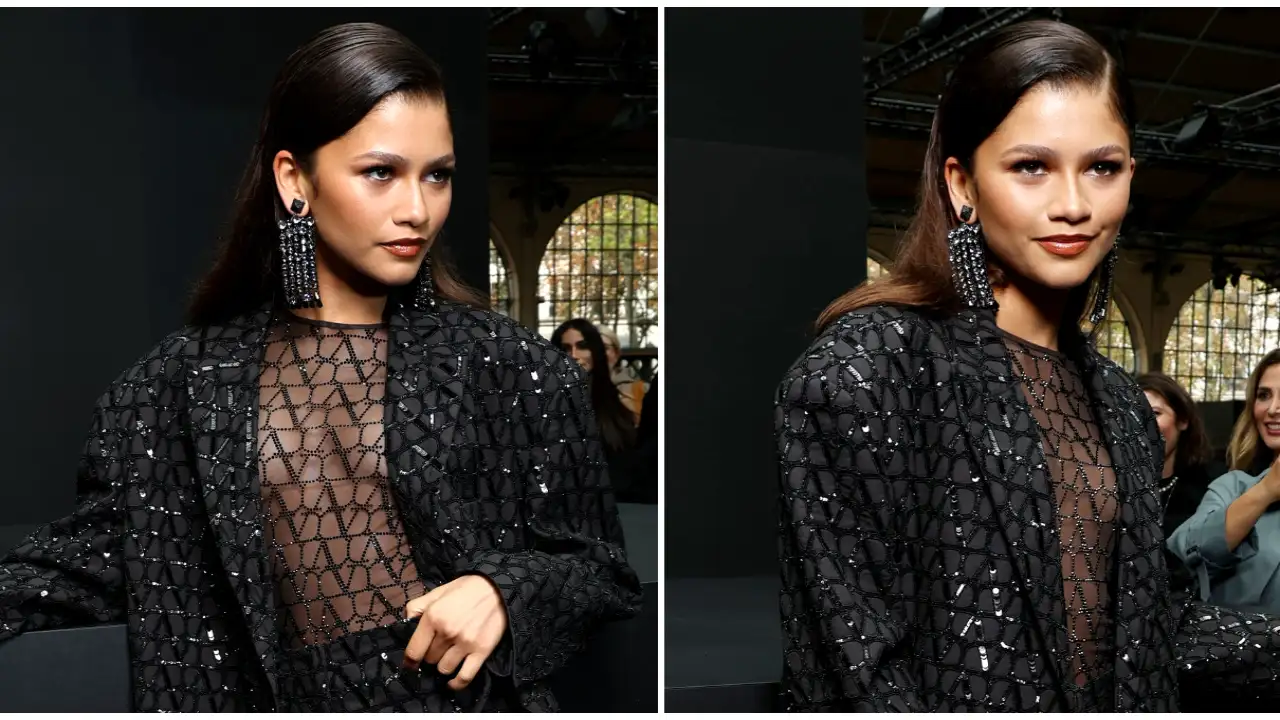 Zendaya in head-to-toe Valentino is a sheer shining stunner in all things black; Yay or Nay? 
