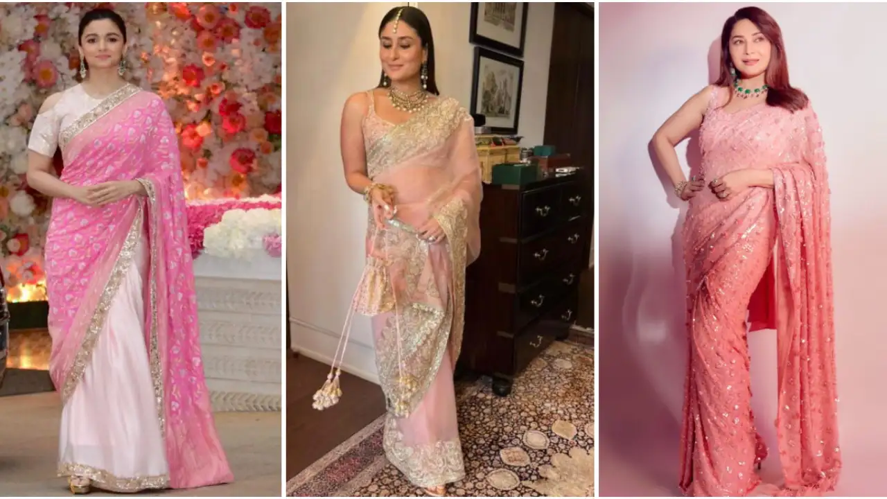 Alia Bhatt, Kareena Kapoor Khan to Madhuri Dixit: 5 Celeb-approved sarees to pink up Dussehra