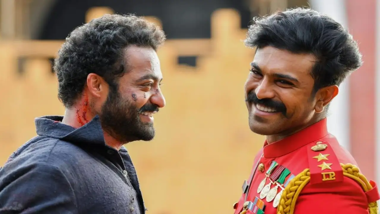 RRR Ram Charan and Jr NTR share a