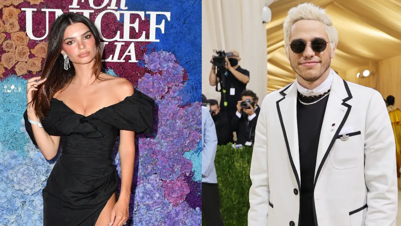 Emily Ratajkowski subtly reacts to a tweet about Pete Davidson. Emily Ratajkowski Pete Davidson