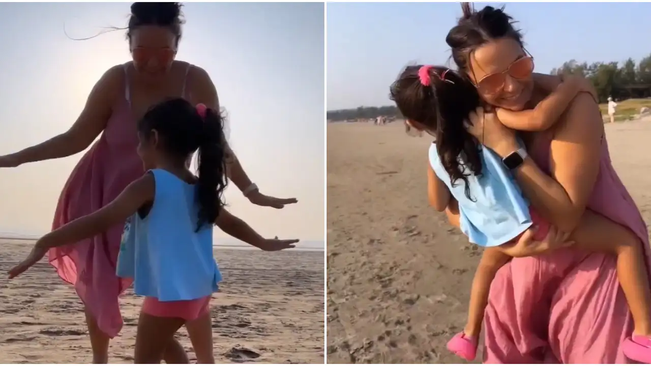 Neha Dhupia wishes her baby girl ‘Mehrunissa’ on 4th birthday with UNSEEN dance video at the beach Neha Dhupia wishes her baby girl ‘Mehrunissa’ on 4th birthday with UNSEEN dance video at the beach
