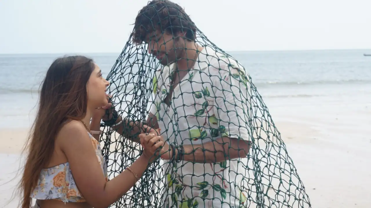 Niti Taylor and Parth Samthaan in a scene from Kaisi Yeh Yaariaan 4. (Picture Credit: Voot) Niti Taylor, Parth Samthaan, Kaisi Yeh Yaariaan 4