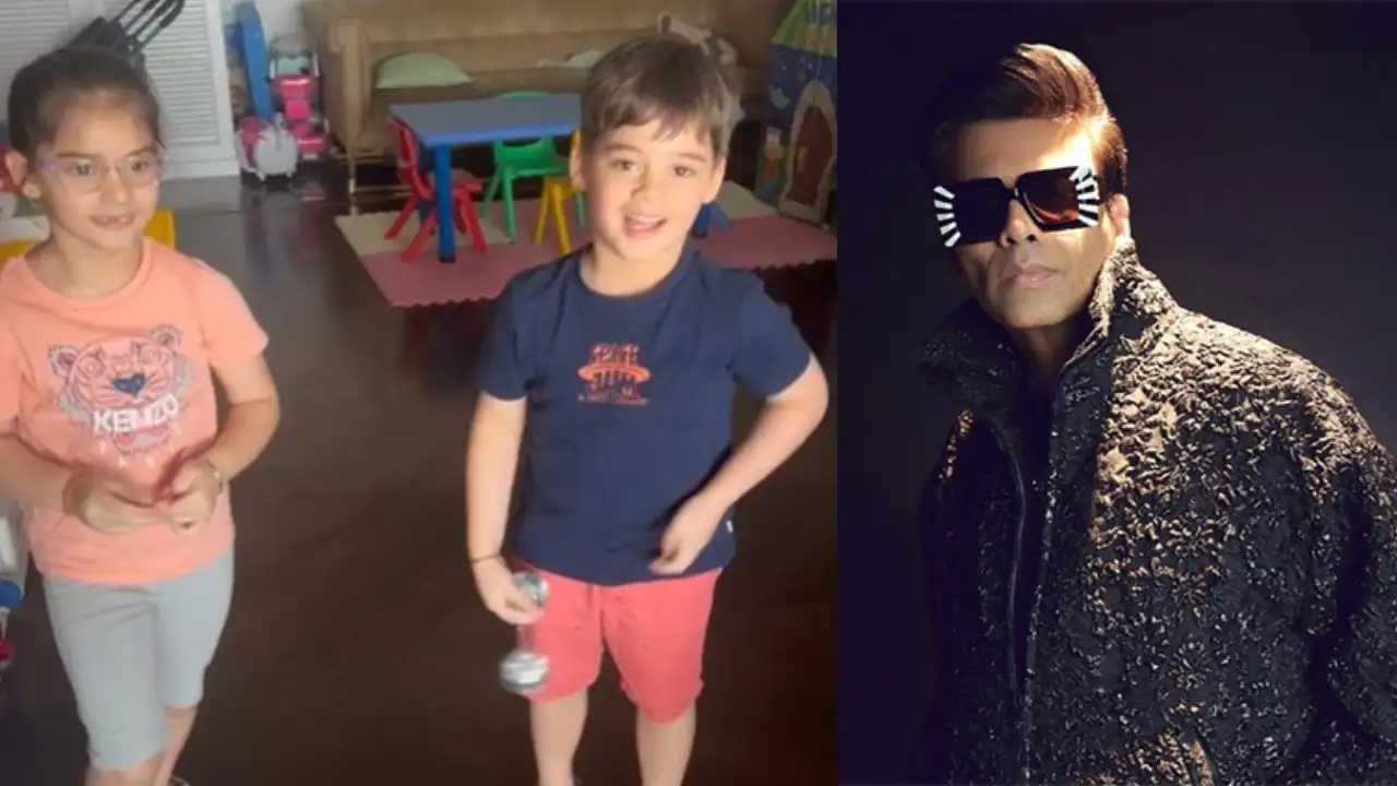 Karan Johar on Sunday dropped a cute video of his kids dancing and singing Disco Deewane. (Image Credits: Karan Johar's Instagram handle) Karan Johar on Sunday dropped a cute video of his kids dancing and singing Disco Deewane. (Image Credits: Karan Johar's Instagram handle)