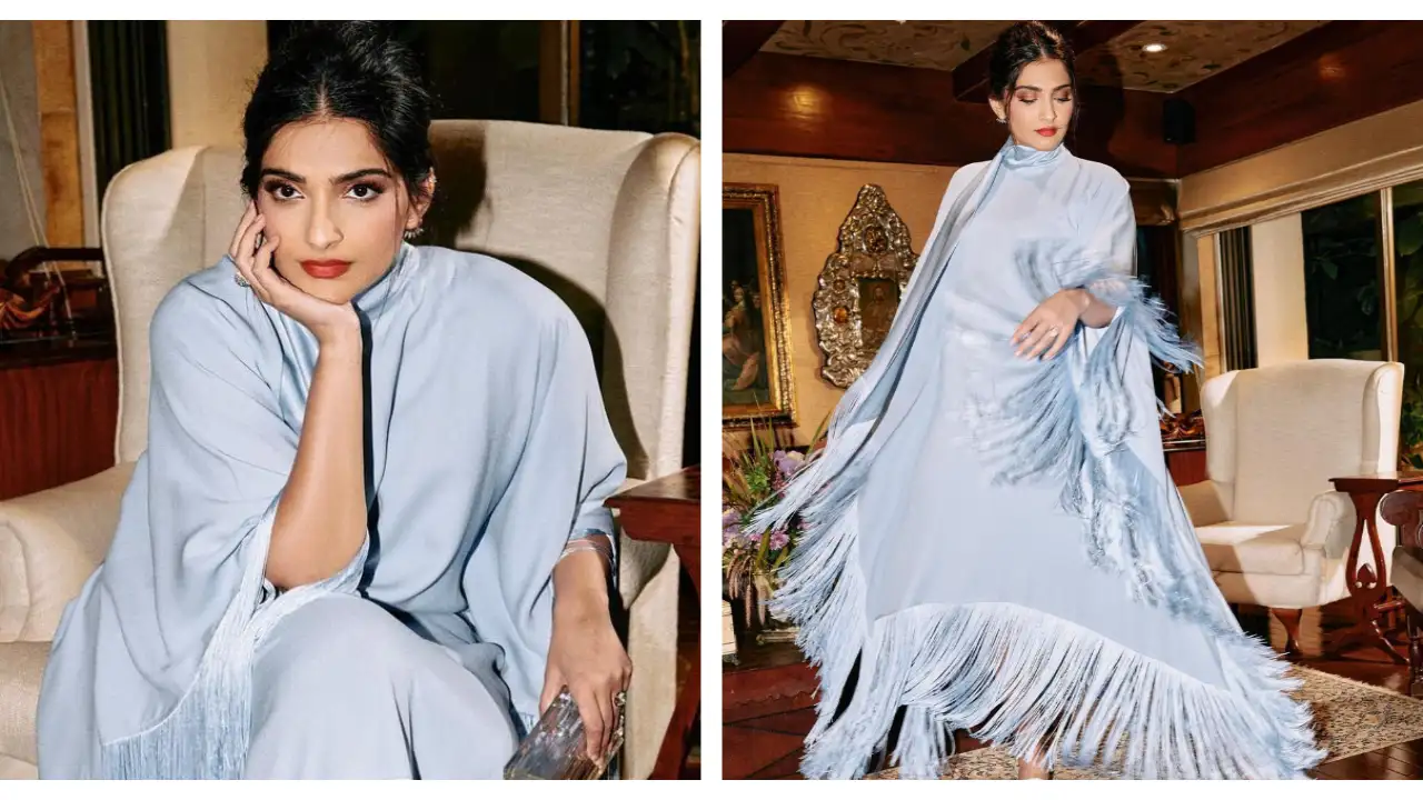 Sonam Kapoor teamed her Taller Marmo dress with René Caovilla sandals for another drool-worthy fashion moment 