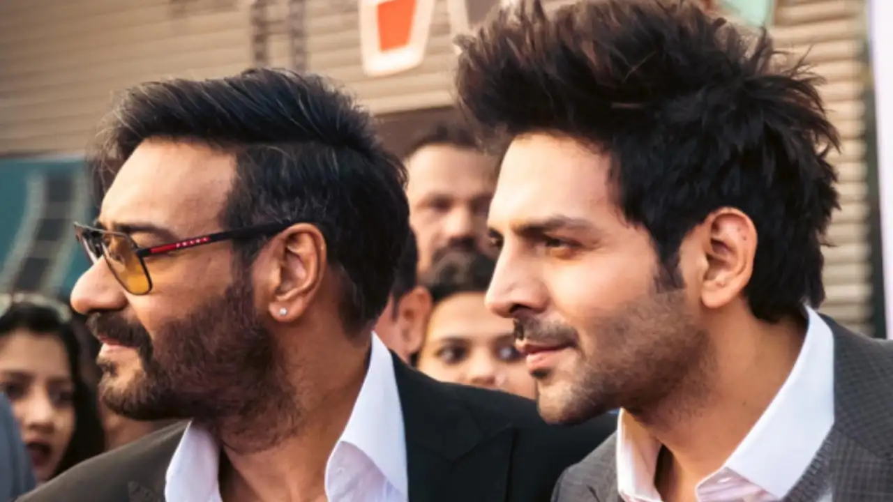 PIC: The epic Rooh Baba-Vijay Salgaonkar crossover between Kartik Aaryan and Ajay Devgn you didn't see coming PIC: The epic Rooh Baba-Vijay Salgaonkar crossover between Kartik Aaryan and Ajay Devgn you didn't see coming