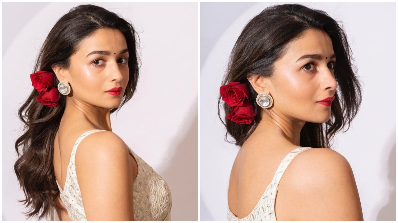 Alia Bhatt looks pretty with roses 