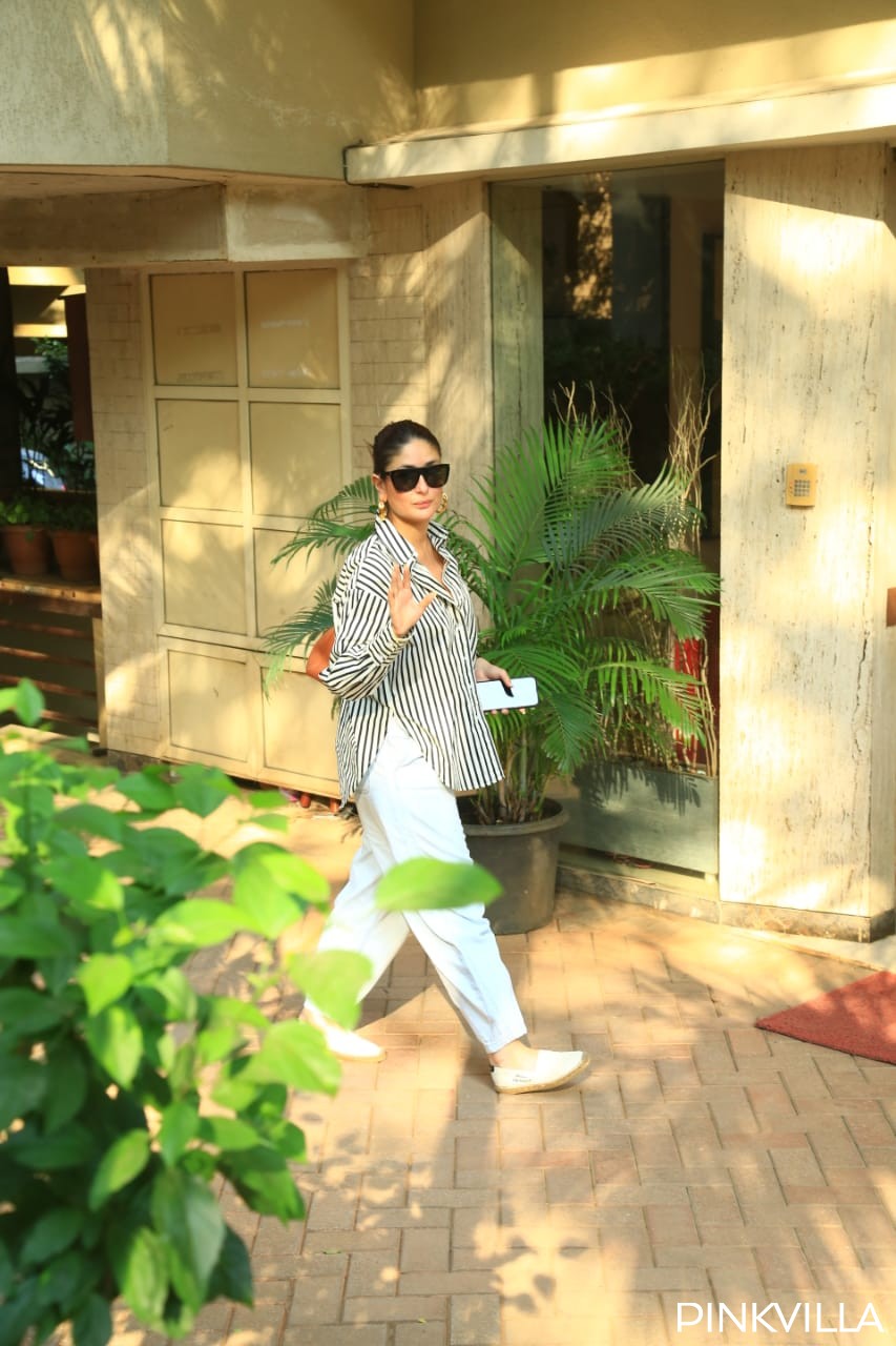 Kareena Kapoor Khan opts for a striped shirt