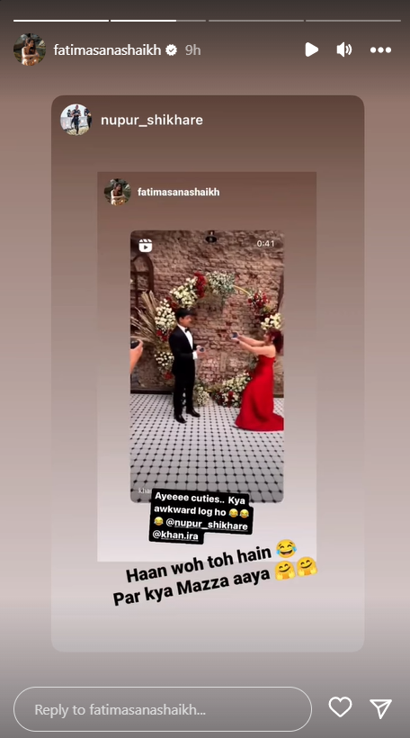 Fatima Sana Shaikh's Instagram story