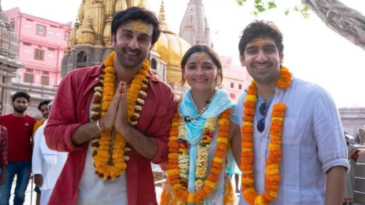 An old pic of Ayan Mukerji posing with Alia Bhatt and Ranbir Kapoor. Pic credit: Ayan Mukerji's Instagram An old pic of Ayan Mukerji posing with Alia Bhatt and Ranbir Kapoor.
