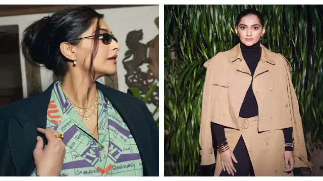 Sonam Kapoor in Moschino, Doh Tak Keh, and Shop Staple reminds us she is the OG queen of chic winter layering 