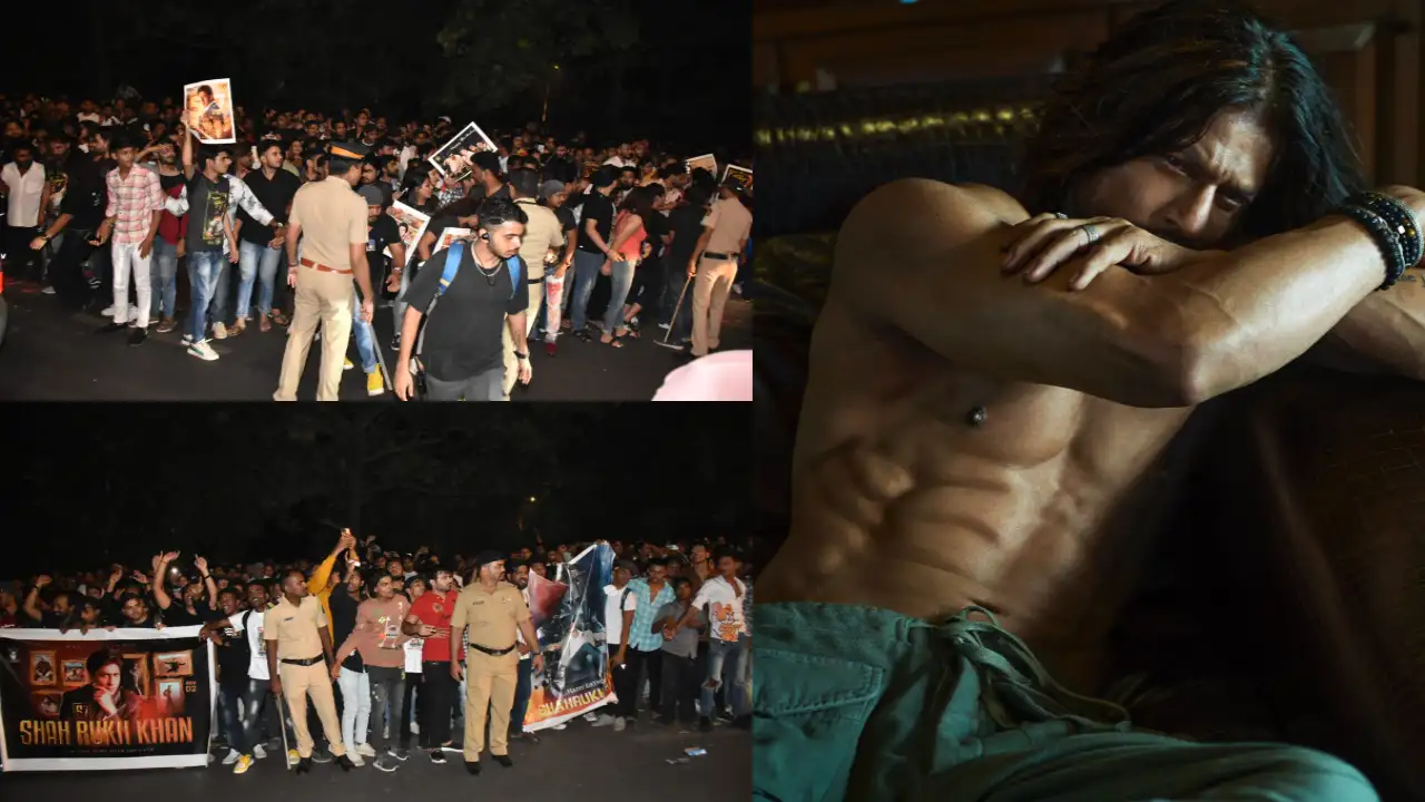 Shah Rukh Khan is celebrating his 57th birthday today. (Outside Mannat's visuals by Viral Bhayani; SRK's photo from his Twitter handle) Shah Rukh Khan is celebrating his 57th birthday today. (Outside Mannat visuals by Viral Bhayani; SRK's photo from his Twitter handle)