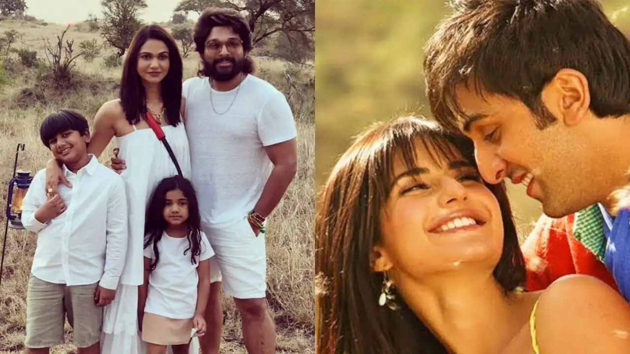 Allu Arjun drives around with wife and kids Photo Courtesy: (Allu Arjun Instagram)