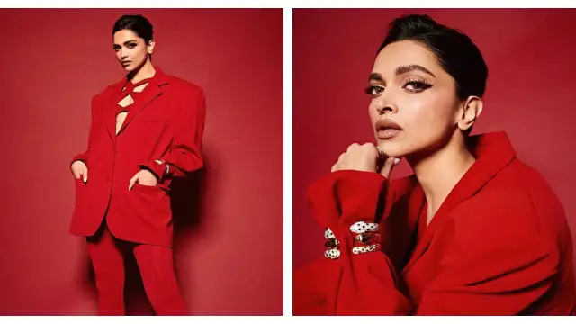 Deepika Padukone in Magda Butrym and Cartier redefines the red-hot look