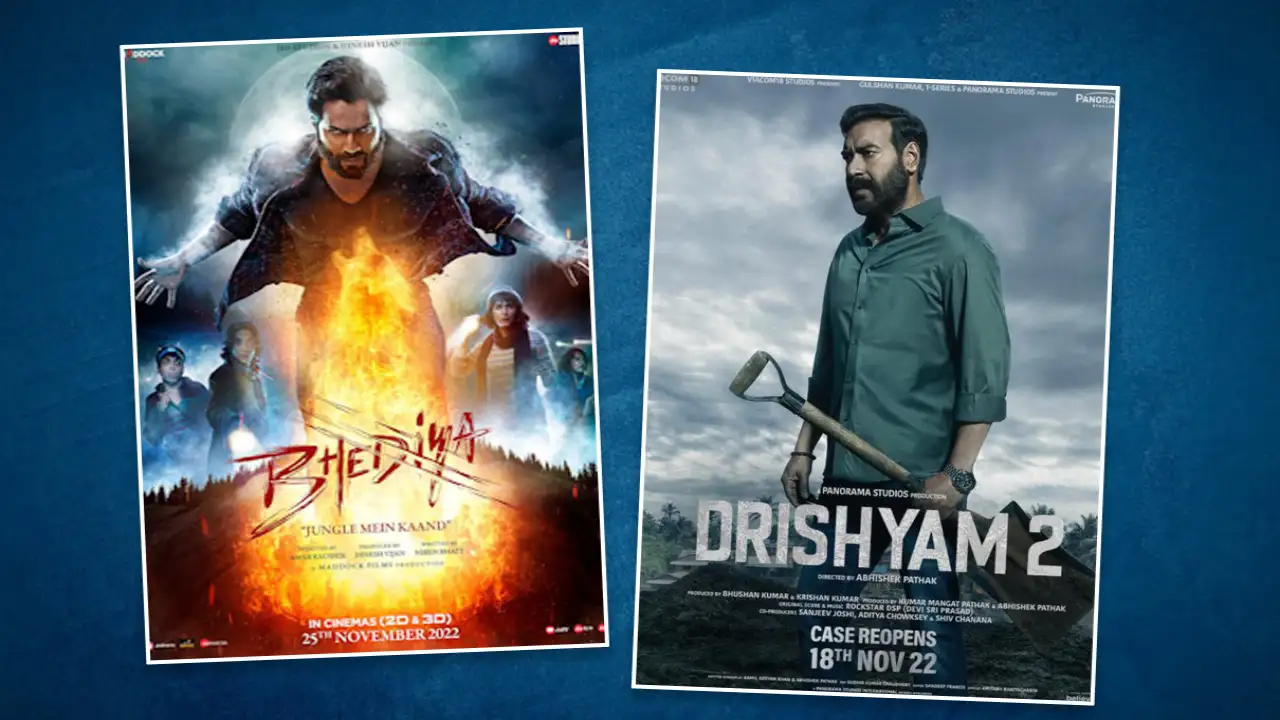 Big day for Hindi Film Industry as Drishyam 2 & Bhediya headed for Rs 25 crore at the box office
