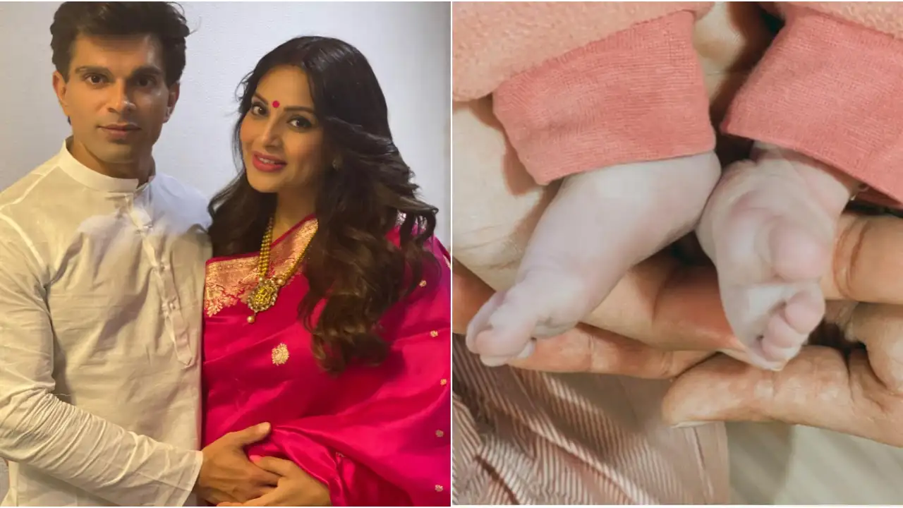 Bipasha Basu-Karan Singh Grover share first GLIMPSE of their baby girl; Reveal her name in announcement post 